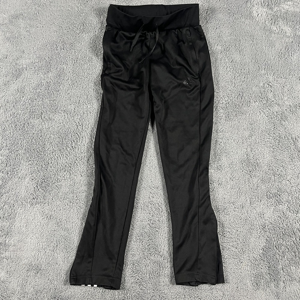Adidas Primegreen Aeroready Pants Womens XS Black Ankle Zip Drawstring HB1609